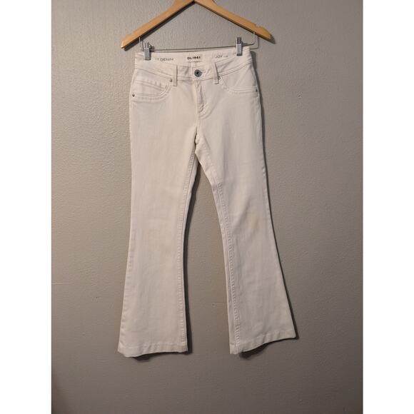 DL1961 Women’s Jeans Joy Mid Rise Flare Denim Womens 26 White Wide Leg 70s - Picture 1 of 10
